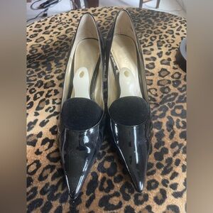 Nine West Black Patent Leather Heels 9.5